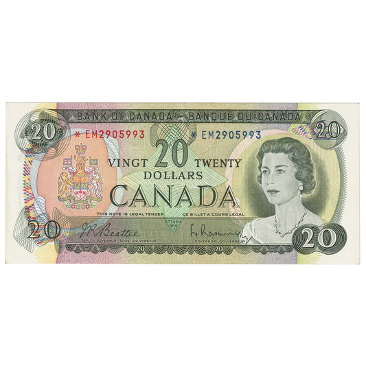 BC-50aA 1969 Canada $20 Beattie-Rasminsky, *EM, EF