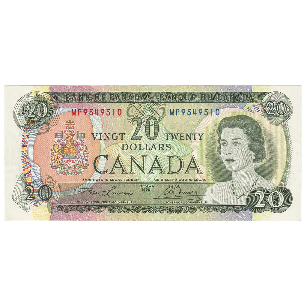 BC-50b 1969 Canada $20 Lawson-Bouey, WP, EF-AU (EF45)