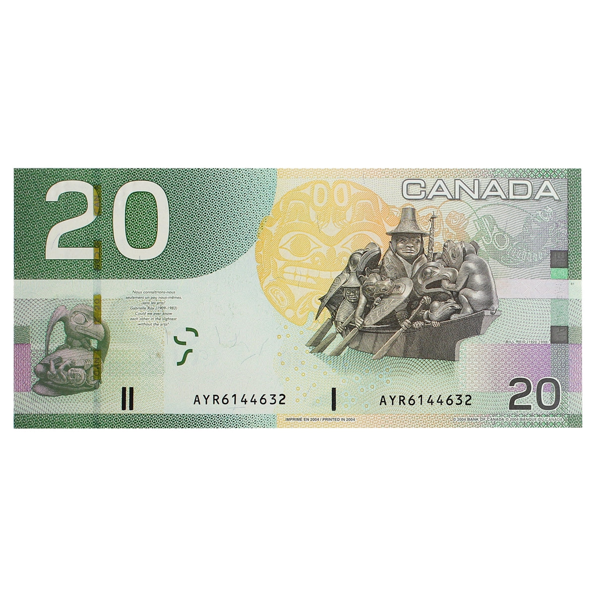 BC-64a 2004 Canada $20 Jenkins-Dodge, AYR, Uncirculated (MS60)