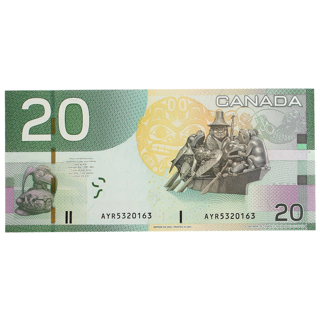BC-64a 2004 Canada $20 Jenkins-Dodge, AYR, AU-UNC (AU55)