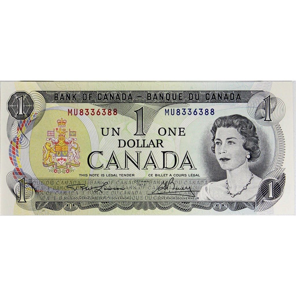 BC-46a 1973 Canada $1 Lawson-Bouey, MU, Choice Uncirculated (CUNC63)