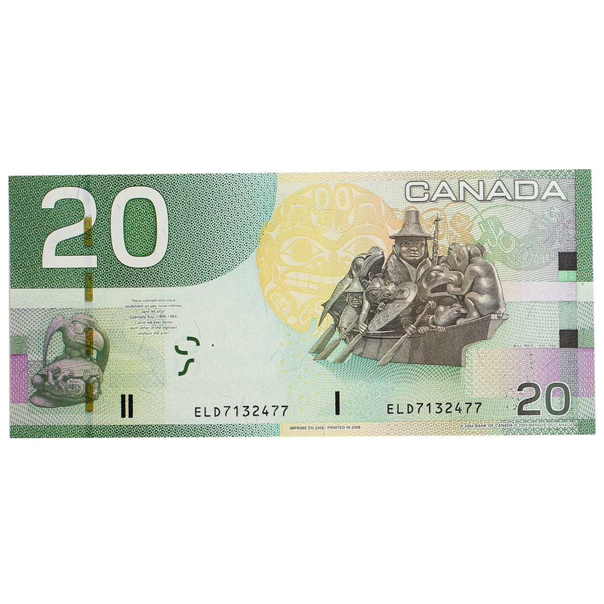 BC-64a-i 2006 Canada $20 Jenkins-Dodge, ELD, Uncirculated (MS60)