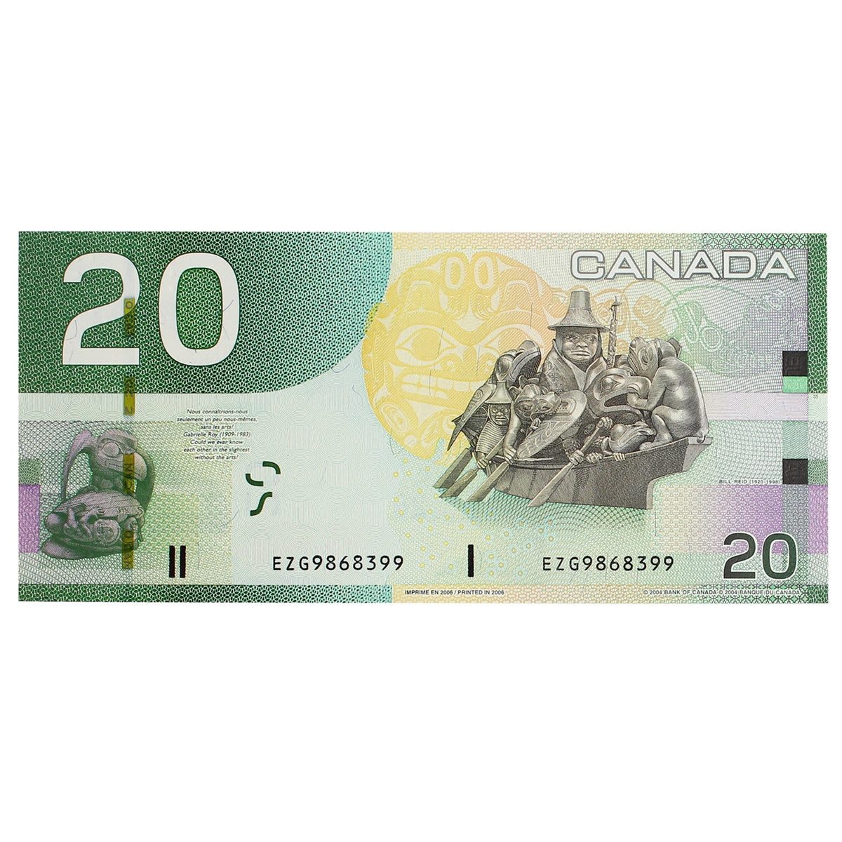 BC-64aA-i 2006 Canada $20 Jenkins-Dodge, EZG (9.720-9.990), Choice Uncirculated (CUNC63)