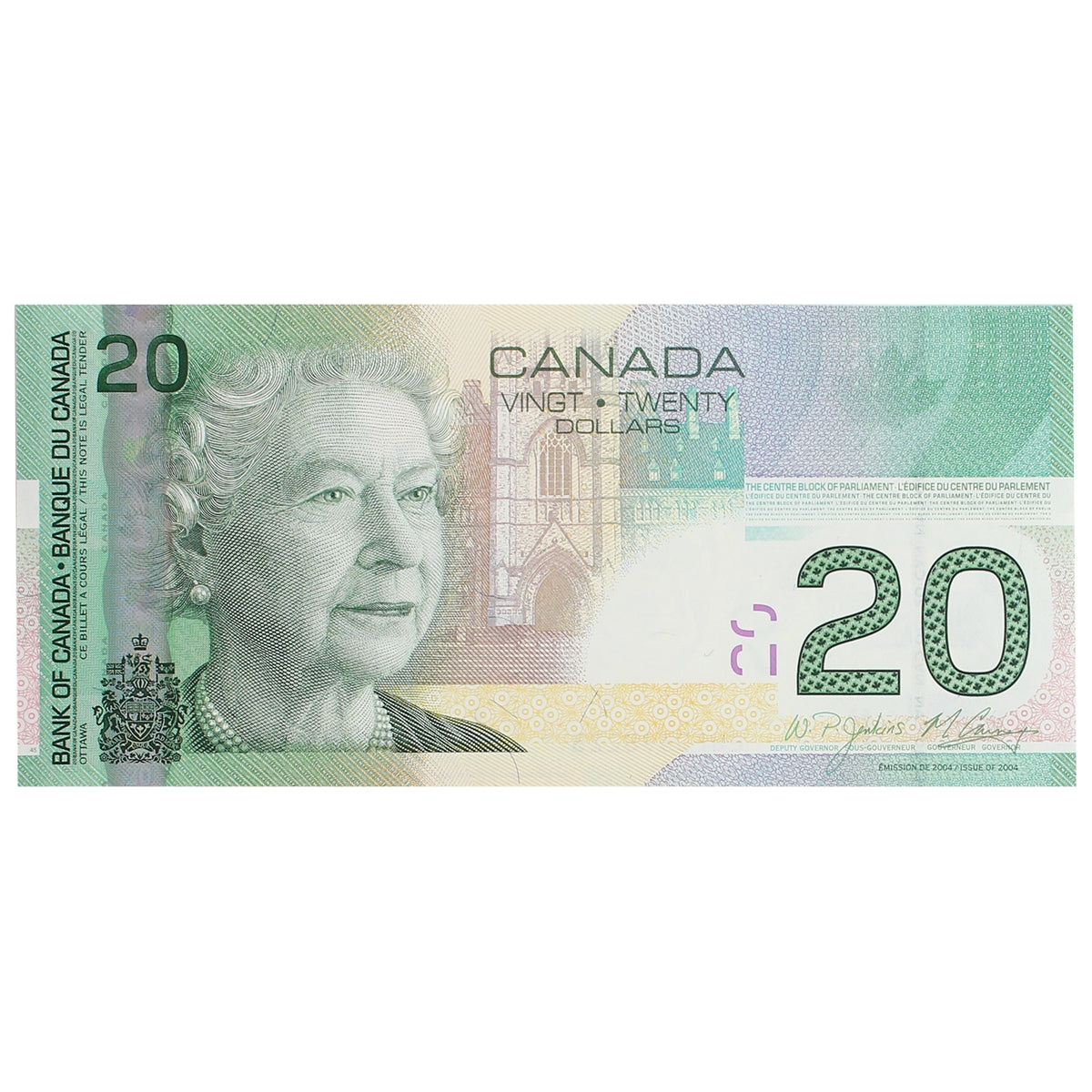 BC-64b 2008 Canada $20 Jenkins-Carney, EUF, Choice Uncirculated (CUNC63)