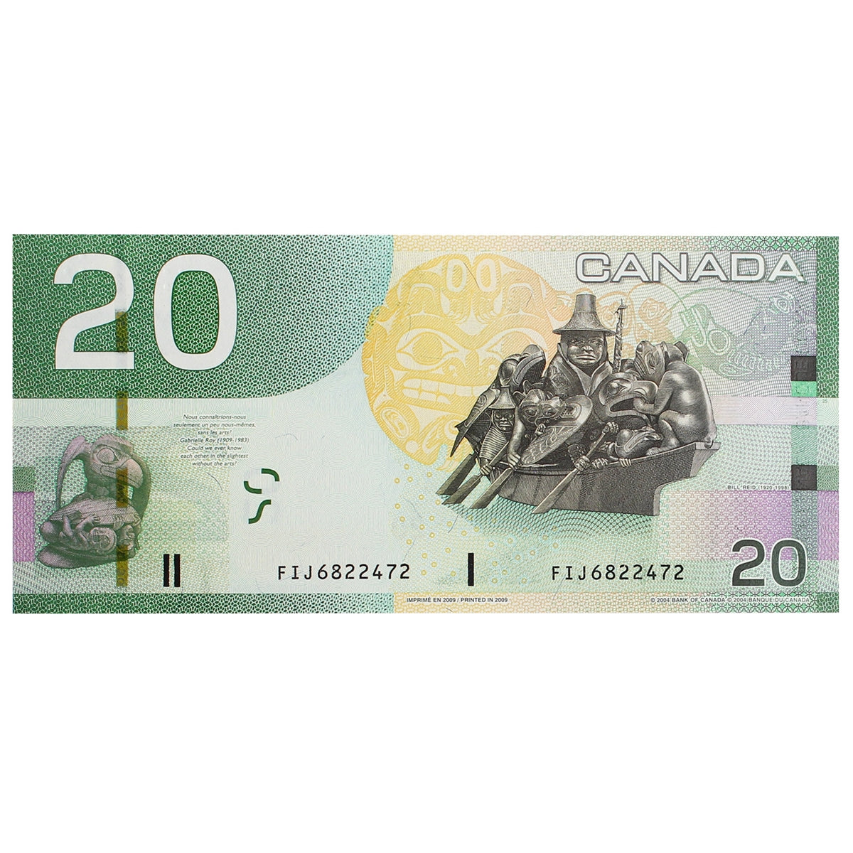 BC-64b 2009 Canada $20 Jenkins-Carney, FIJ, Choice Uncirculated (CUNC63)