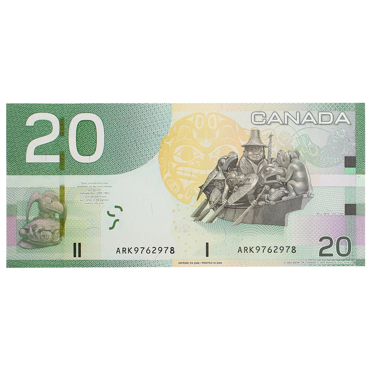 BC-64b-i 2008 Canada $20 Jenkins-Carney, ARK, CUNC