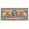 BC-26c 1937 Canada $50 Coyne-Towers, B/H, EF-AU (EF45)