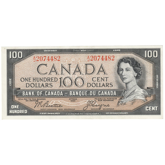 BC-35b 1954 Canada $100 Beattie-Coyne, Devil's Face, A/J, EF
