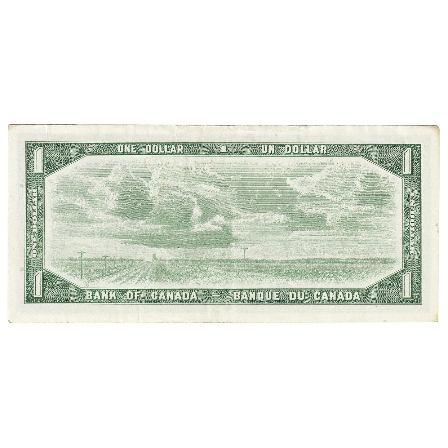 BC-37b-i 1954 Canada $1 Beattie-Rasminsky, M/P, Extra Fine (EF40)