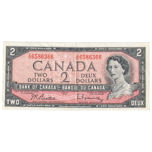 BC-38b 1954 Canada $2 Beattie-Rasminsky, I/U, VF-EF