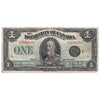 DC-25o 1923 Dominion $1 Campbell-Clark, Black Seal, Group 4, Series E, VF