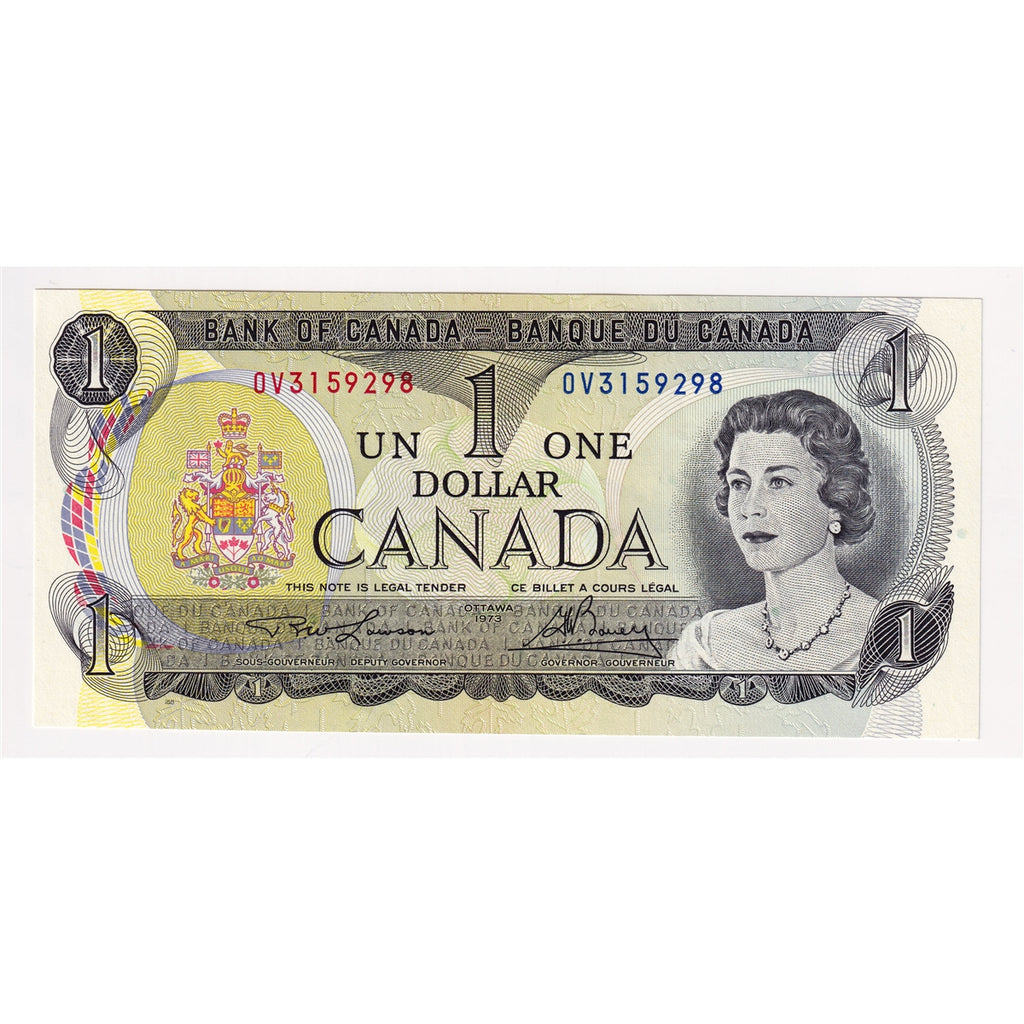 BC-46a 1973 Canada $1 Lawson-Bouey, OV, Uncirculated (MS60)