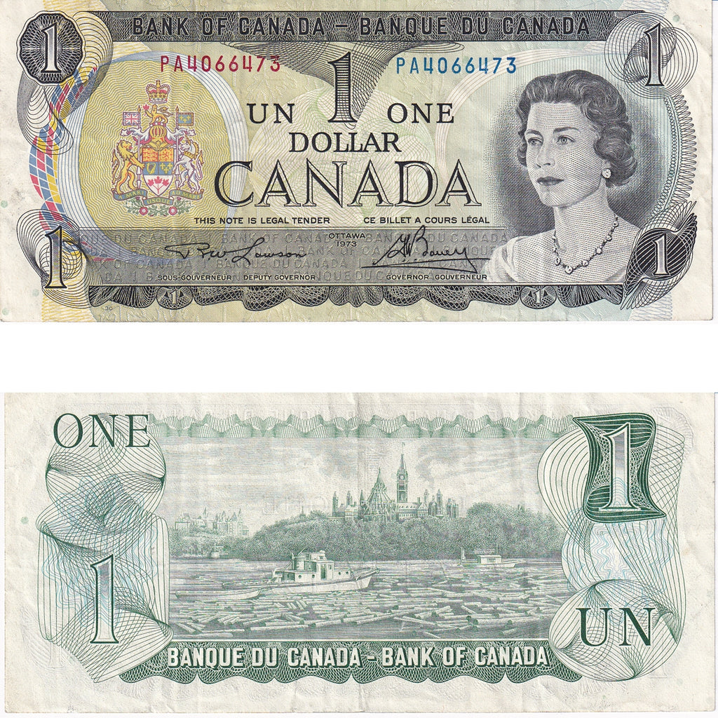 BC-46a 1973 Canada $1 Lawson-Bouey, PA, Very Fine (VF20)