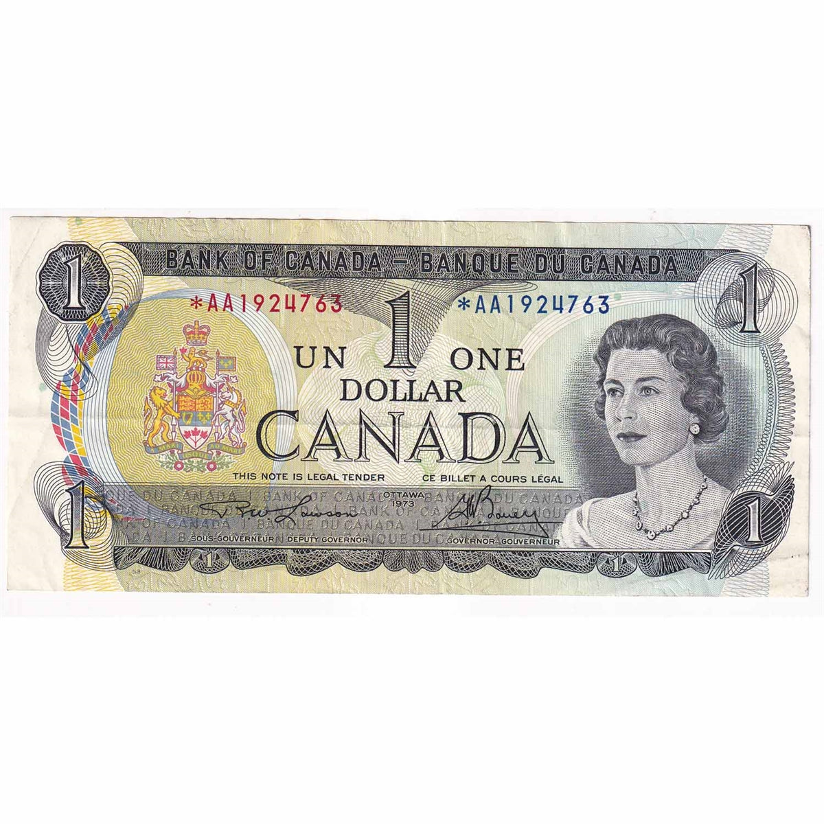 BC-46aA 1973 Canada $1 Lawson-Bouey, *AA Below 2.4M, Extra Fine (EF40)