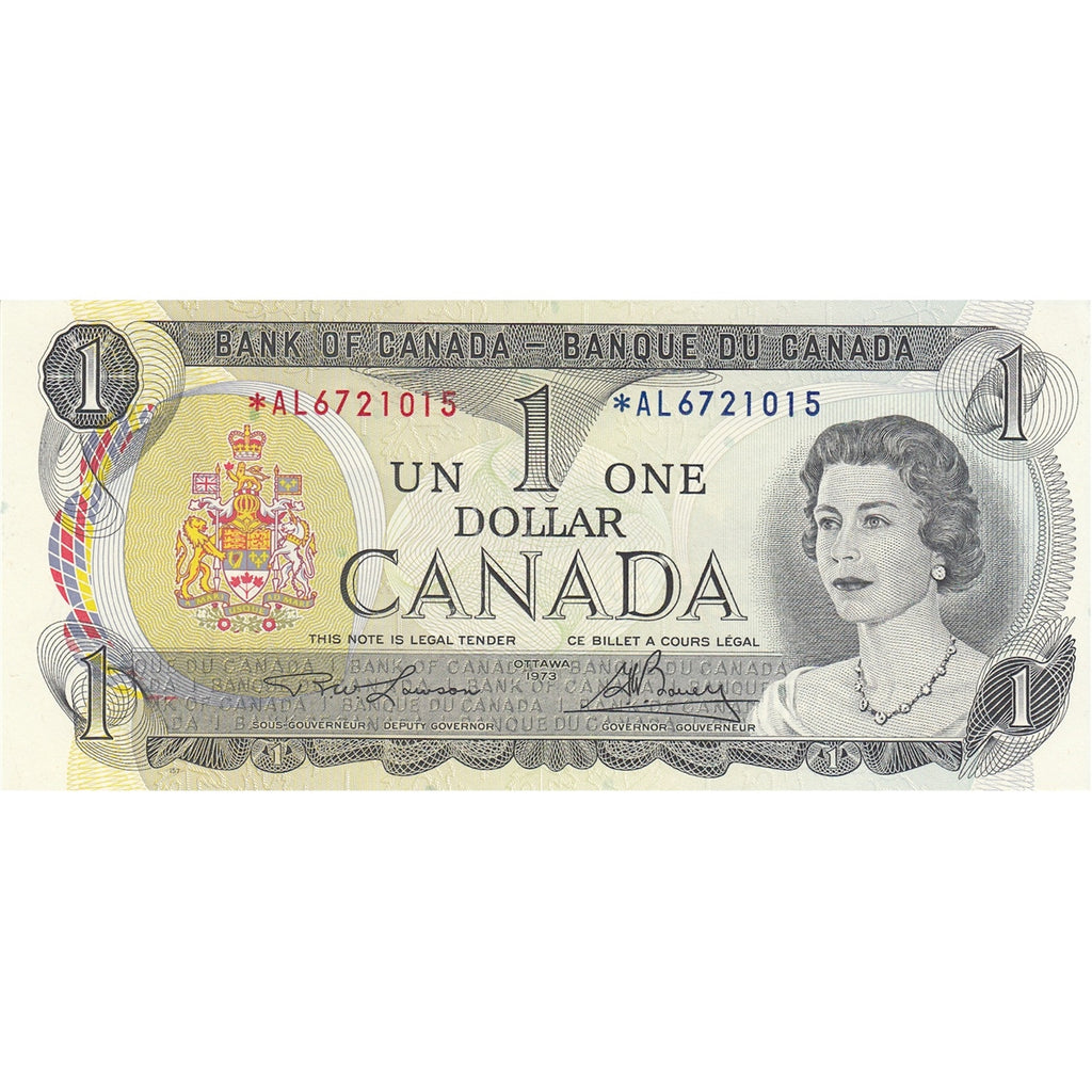 BC-46aA 1973 Canada $1 Lawson-Bouey, *AL, AU-UNC (AU55)