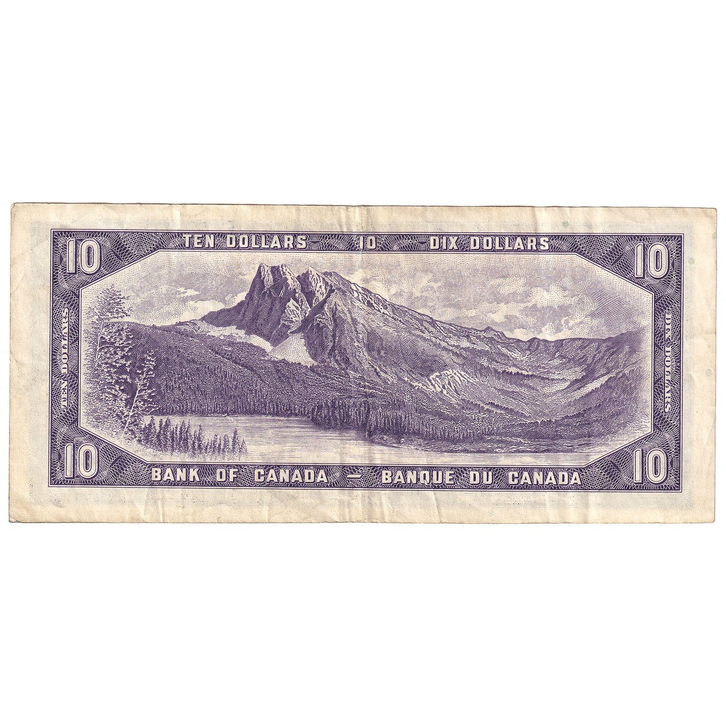 BC-40b 1954 Canada $10 Beattie-Rasminsky, C/V, VF