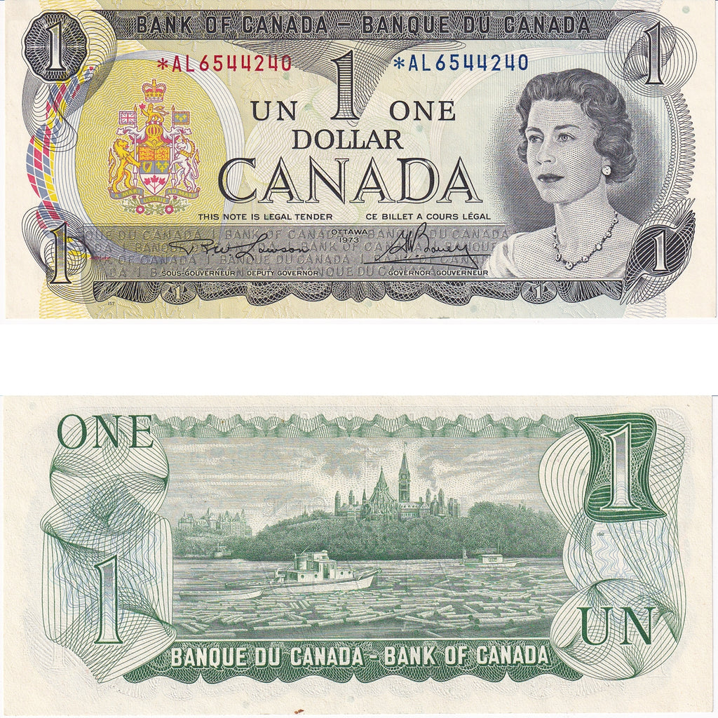BC-46aA 1973 Canada $1 Lawson-Bouey, *AL, Uncirculated (MS60)