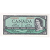 BC-37a 1954 Canada $1 Beattie-Coyne, V/L, Extra Fine (EF40)