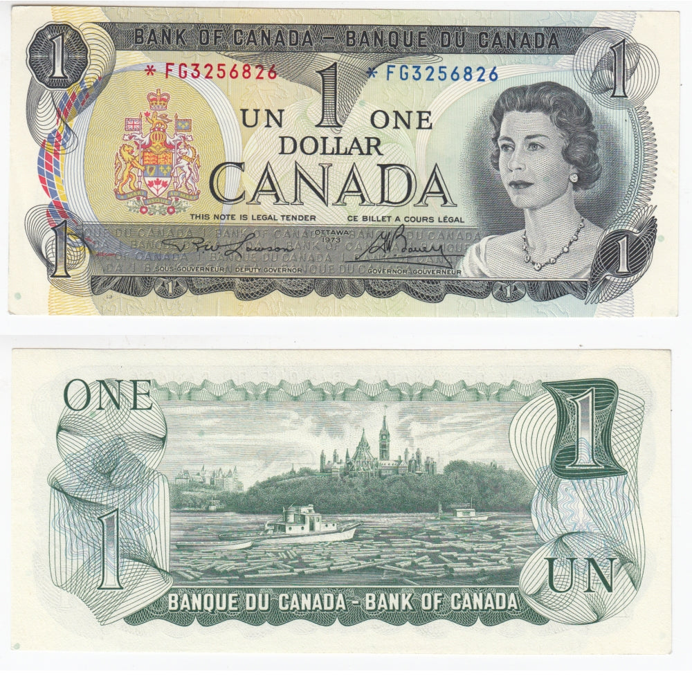 BC-46aA 1973 Canada $1 Lawson-Bouey, *FG, AU-UNC (AU55)
