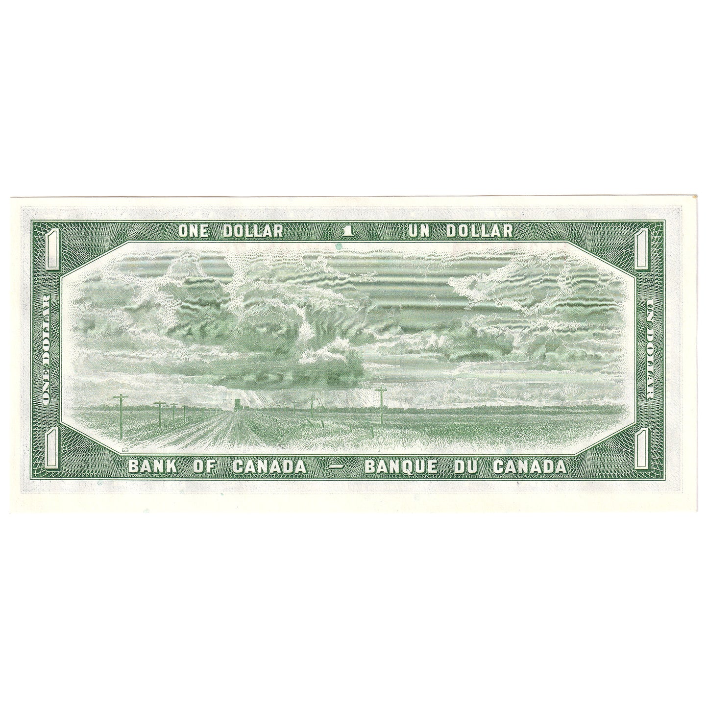 BC-37b-i 1954 Canada $1 Beattie-Rasminsky, C/P, AU-UNC (AU55)