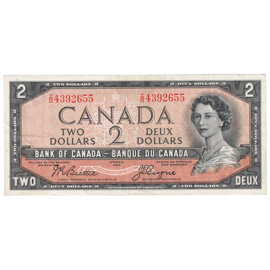 BC-30b 1954 Canada $2 Beattie-Coyne, Devil's Face, I/B, EF