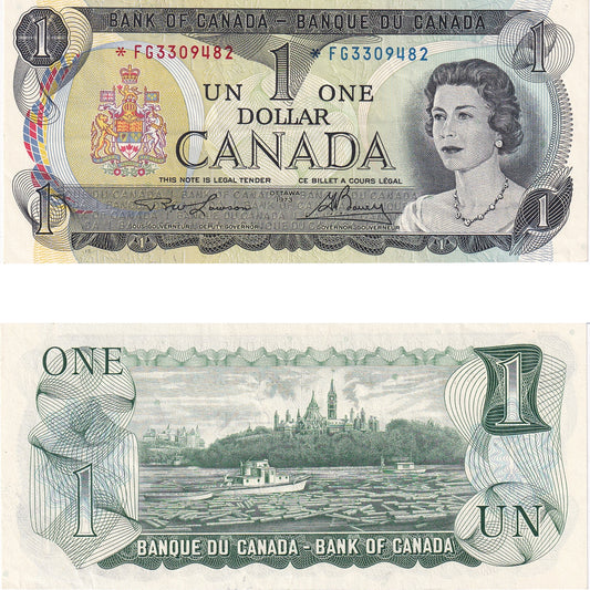 BC-46aA 1973 Canada $1 Lawson-Bouey, *FG, VF-EF