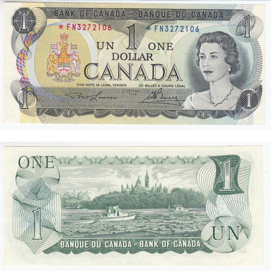 BC-46aA 1973 Canada $1 Lawson-Bouey, *FN, CUNC