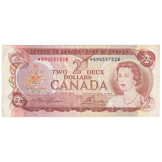 BC-47aA 1974 Canada $2 Lawson-Bouey, *BM, Circ