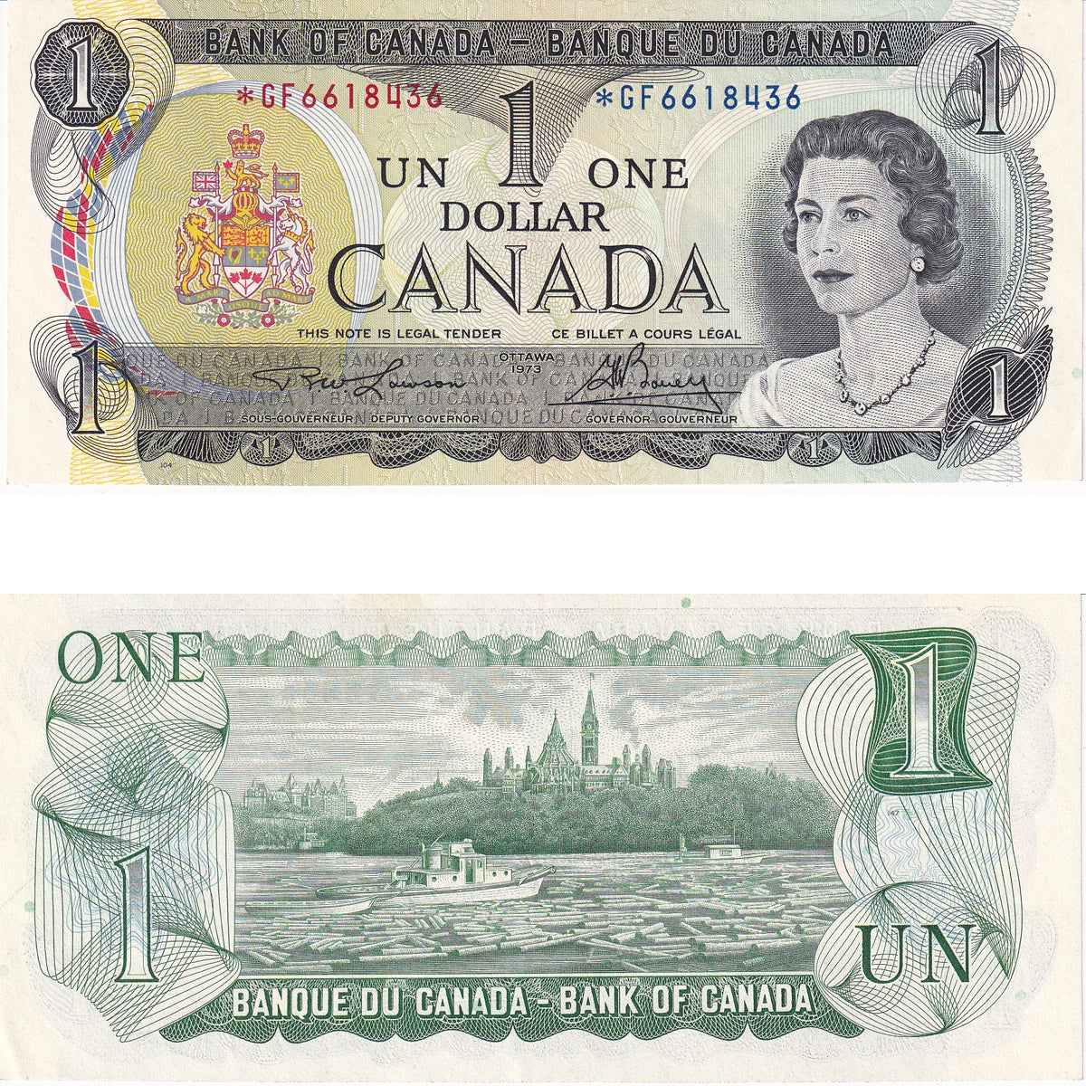 BC-46aA 1973 Canada $1 Lawson-Bouey, *GF, AU-UNC