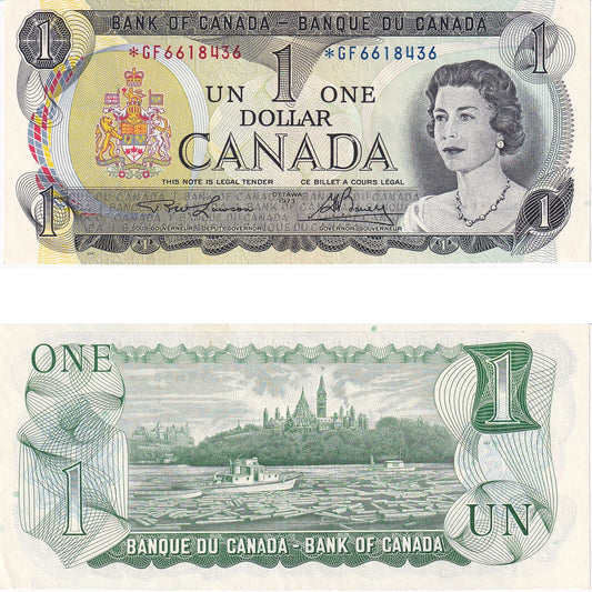 BC-46aA 1973 Canada $1 Lawson-Bouey, *GF, AU-UNC