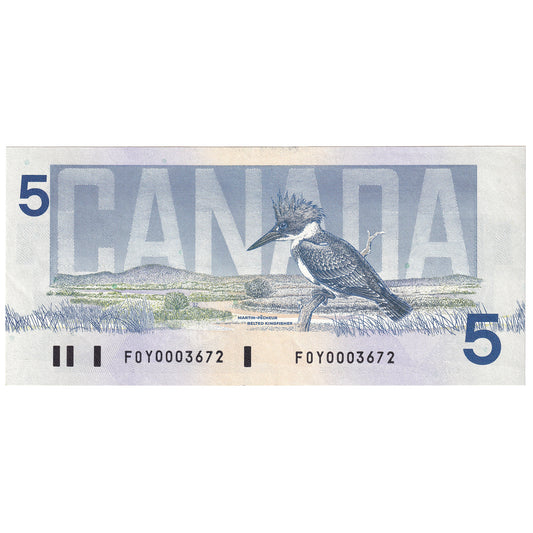 BC-56b 1986 Canada $5 Thiessen-Crow, FOY, AU