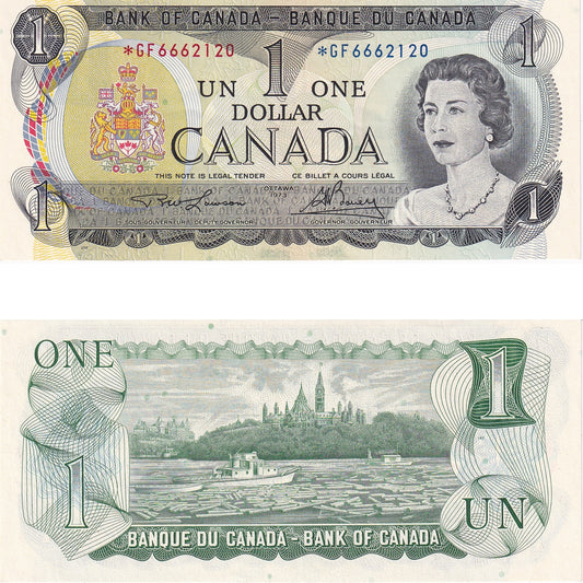 BC-46aA 1973 Canada $1 Lawson-Bouey, *GF, UNC