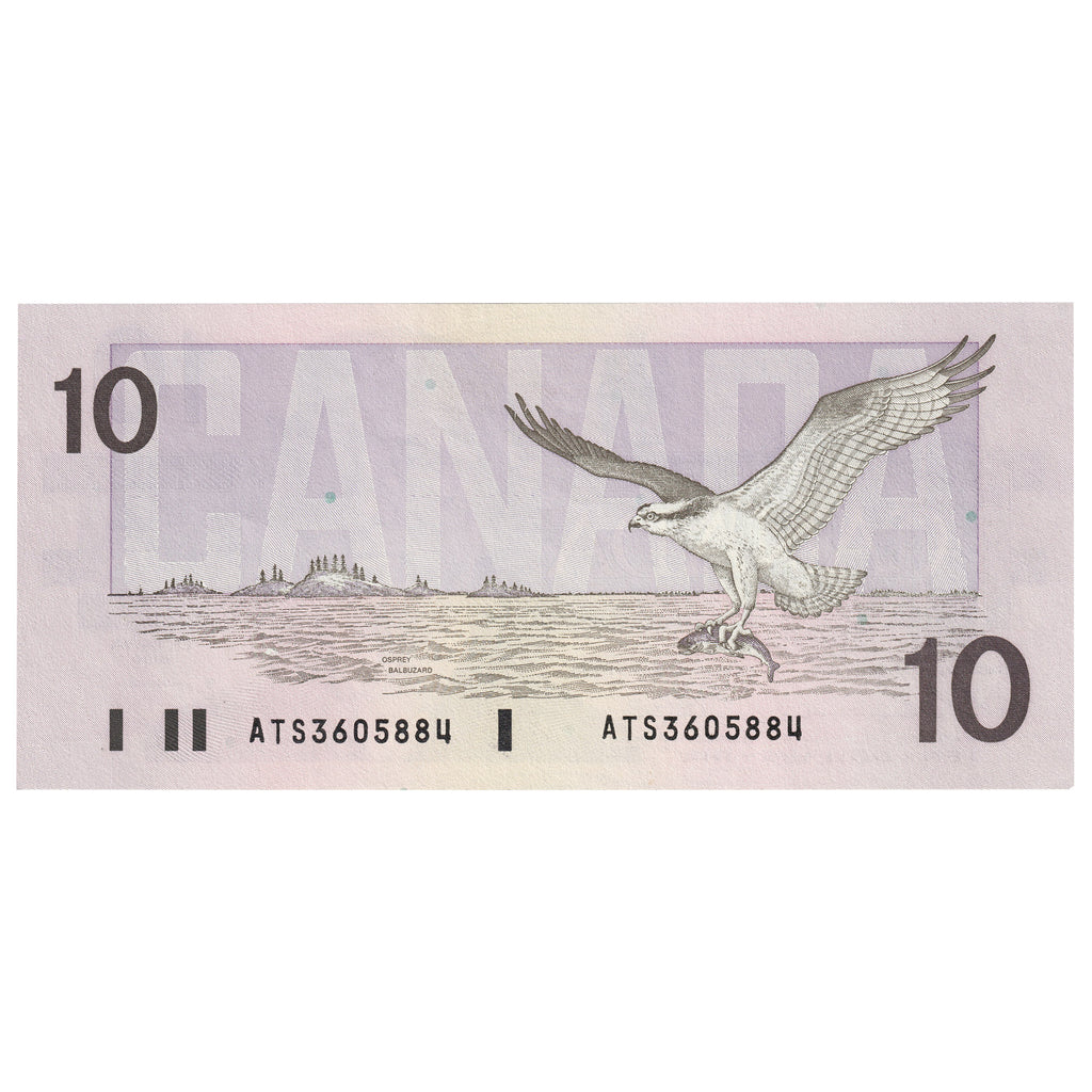 BC-57a 1989 Canada $10 Thiessen-Crow, ATS, AU-UNC