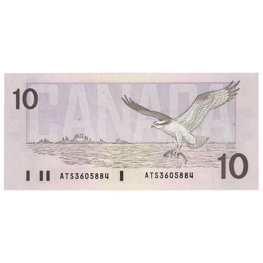 BC-57a 1989 Canada $10 Thiessen-Crow, ATS, AU-UNC