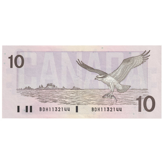 BC-57b 1989 Canada $10 Bonin-Thiessen, BDH, EF-AU