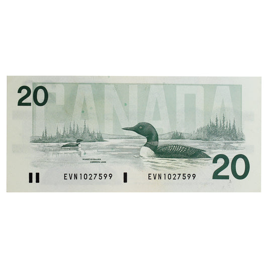 BC-58b 1991 Canada $20 Bonin-Thiessen, EVN, AU