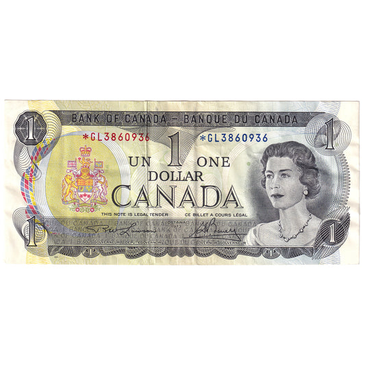 BC-46aA 1973 Canada $1 Lawson-Bouey, *GL, EF
