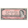 BC-38b 1954 Canada $2 Beattie-Rasminsky, V/U, Very Fine (VF20)