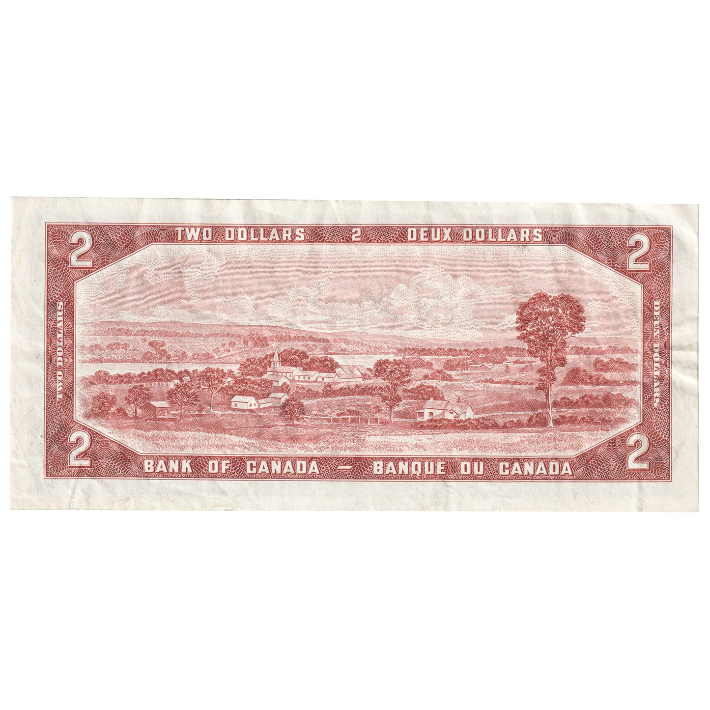 BC-38b 1954 Canada $2 Beattie-Rasminsky, Y/U, Very Fine (VF20)