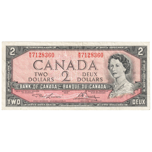 BC-38d 1954 Canada $2 Lawson-Bouey, M/G, VF
