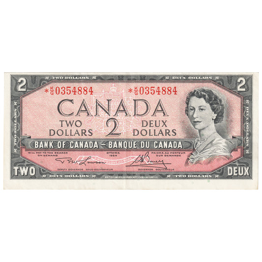 BC-38dA 1954 Canada $2 Lawson-Bouey, *K/G, EF