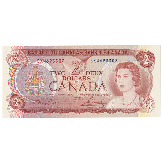 BC-47a 1974 Canada $2 Lawson-Bouey, BX, CUNC
