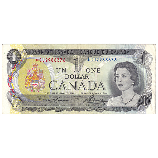 BC-46aA 1973 Canada $1 Lawson-Bouey, *GU, EF