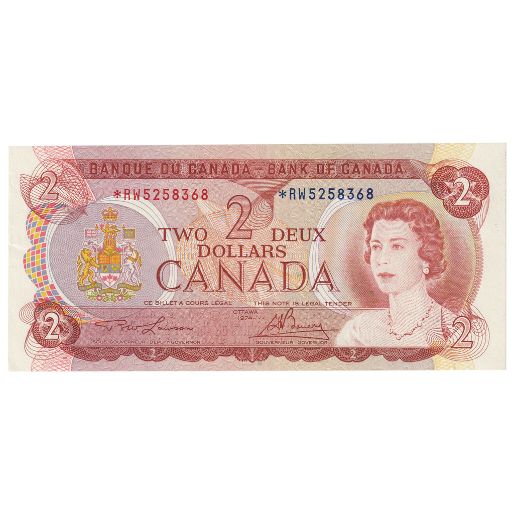BC-47aA 1974 Canada $2 Lawson-Bouey, *RW, EF-AU (EF45)
