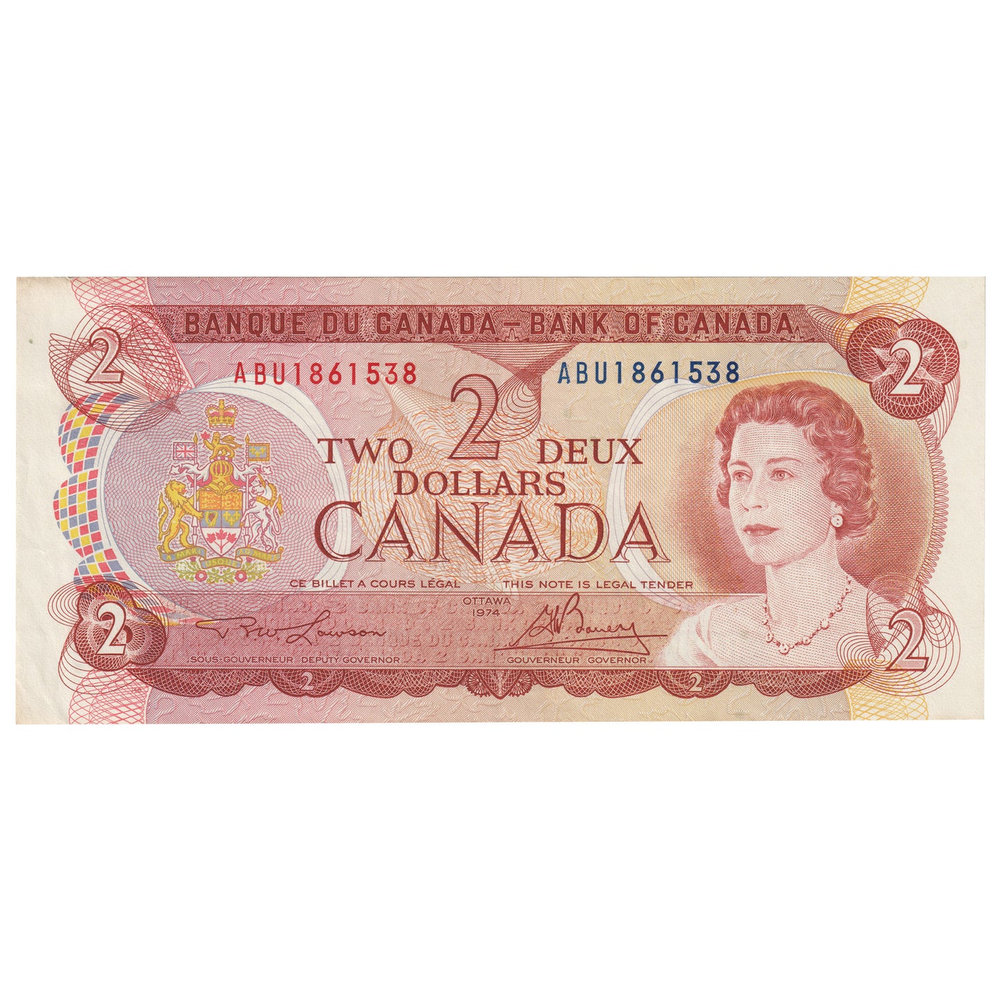 BC-47a-i 1974 Canada $2 Lawson-Bouey, ABU, EF-AU (EF45)