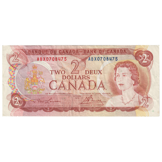 BC-47aA-i 1974 Canada $2 Lawson-Bouey, ABX, VF