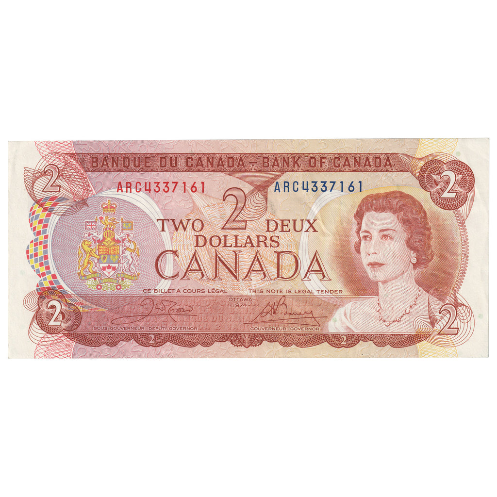 BC-47b 1974 Canada $2 Crow-Bouey, ARC, EF-AU (EF45)