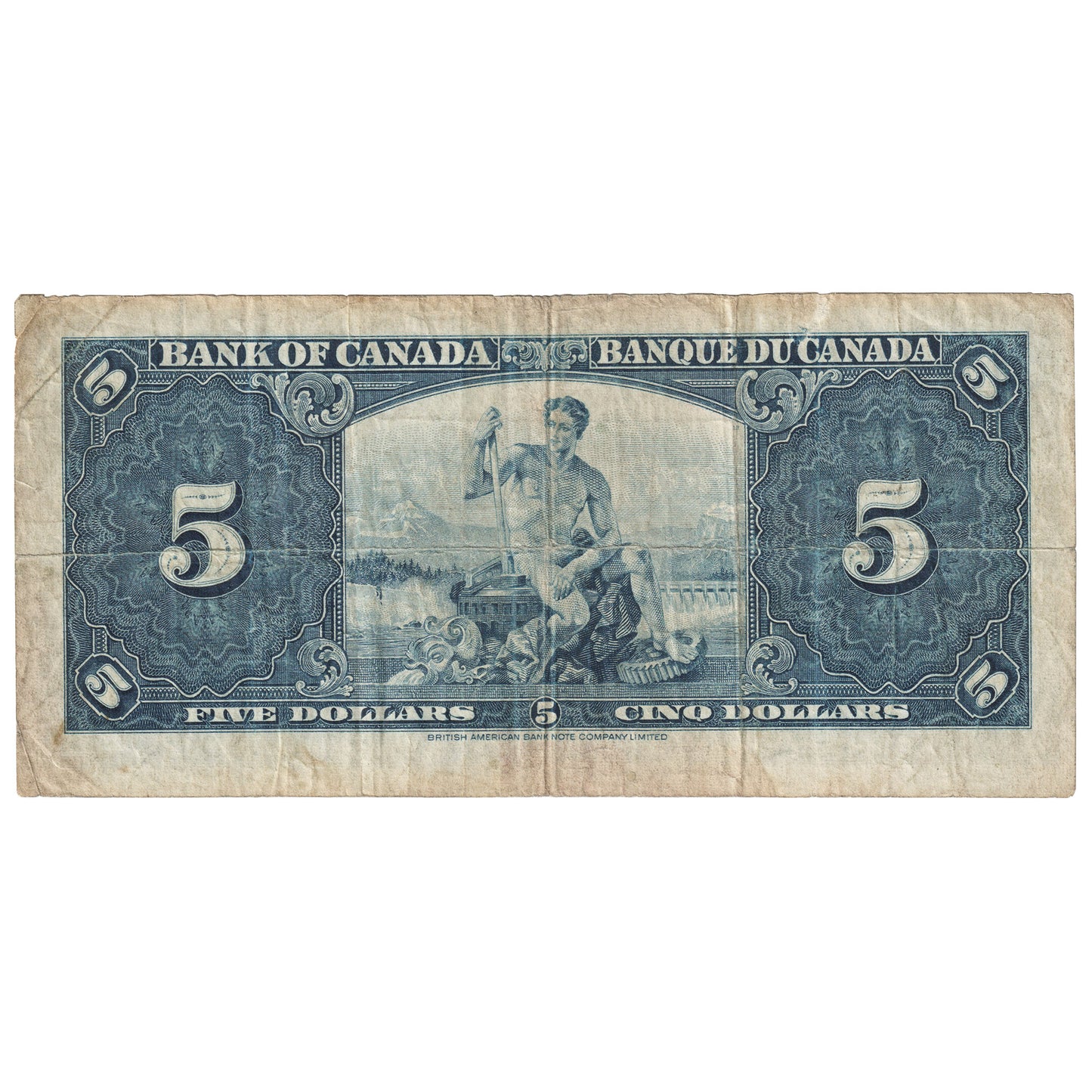 BC-23c 1937 Canada $5 Coyne-Towers, H/S, F