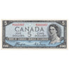BC-31a 1954 Canada $5 Coyne-Towers, Devil's Face, B/C, EF-AU (EF45)