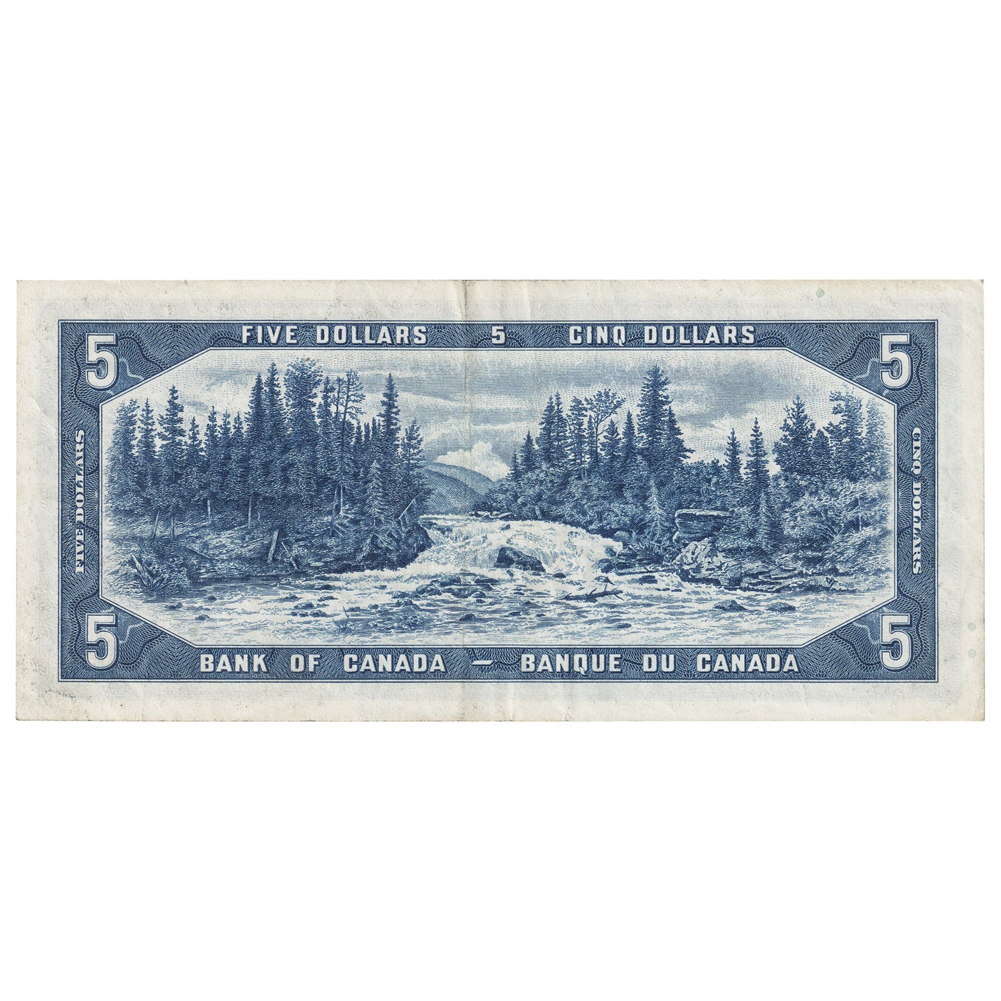 BC-31a 1954 Canada $5 Coyne-Towers, Devil's Face, B/C, Extra Fine (EF40)